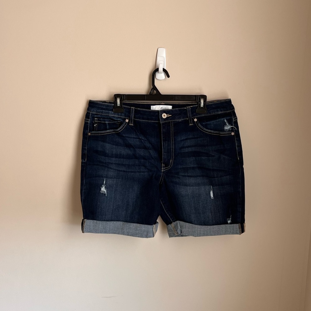 KanCan Dark Indigo Jean Shorts